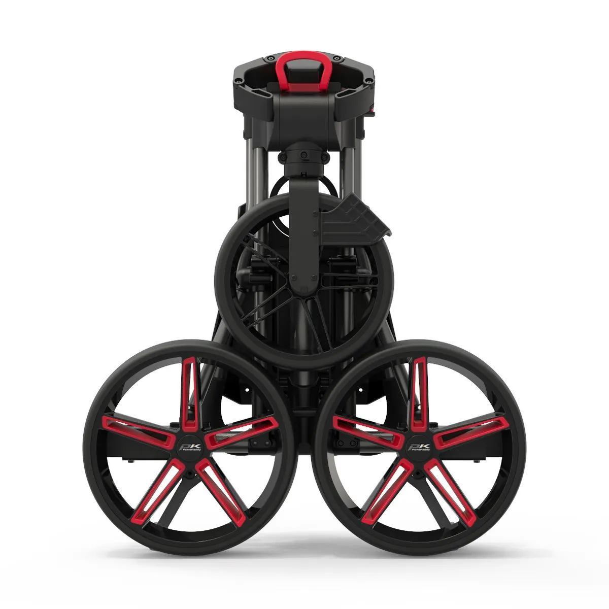 Powakaddy DLX-Lite FF Push Trolley - Gunmetal With Red Trim 8 Powakaddy DLX-Lite FF Push Trolley - Gunmetal With Red Trim - Image 6