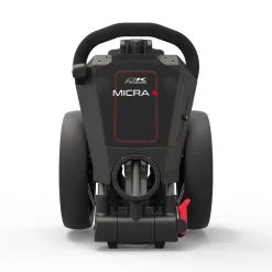Powakaddy Micra Push Trolley - Gunmetal With Red Trim -Golf Bags Shop 0021785 powakaddy micra push trolley gunmetal with red trim