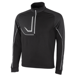 Galvin Green Mens Daxton Insula Pullover - Black/Granite Grey/White