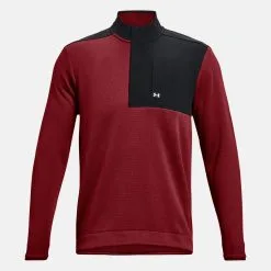 Under Armour Men's UA Storm SweaterFleece 1/2 Zip - Stadium Red/White