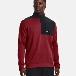 Under Armour Men's UA Storm SweaterFleece 1/2 Zip - Stadium Red/White -Golf Bags Shop 0024659 under armour mens ua storm sweaterfleece 12 zip stadium redwhite
