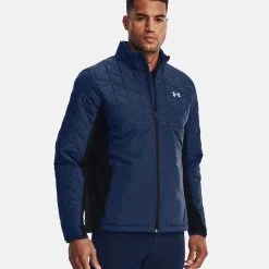 Under Armour Men's UA Storm ColdGear Reactor Golf Hybrid Jacket - Academy/Black -Golf Bags Shop 0024953 under armour mens ua storm coldgear reactor golf hybrid jacket academyblack