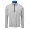 Oscar Jacobson Trent Tour Jersey Knit Technical Pullover - Light Grey Marl -Golf Bags Shop 0024979 oscar jacobson trent tour jersey knit technical pullover light grey marl