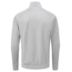 Oscar Jacobson Trent Tour Jersey Knit Technical Pullover - Light Grey Marl -Golf Bags Shop 0024980 oscar jacobson trent tour jersey knit technical pullover light grey marl