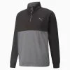Puma Gamer Colourblock Quarter-Zip Golf Pullover - Puma Black/Quiet Shade -Golf Bags Shop 0025491 puma gamer colourblock quarter zip golf pullover puma blackquiet shade
