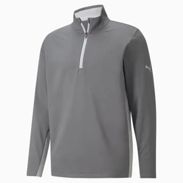 Puma Gamer Quarter-Zip Golf Sweatshirt - Quiet Shade 3 Puma Gamer Quarter-Zip Golf Sweatshirt - Quiet Shade