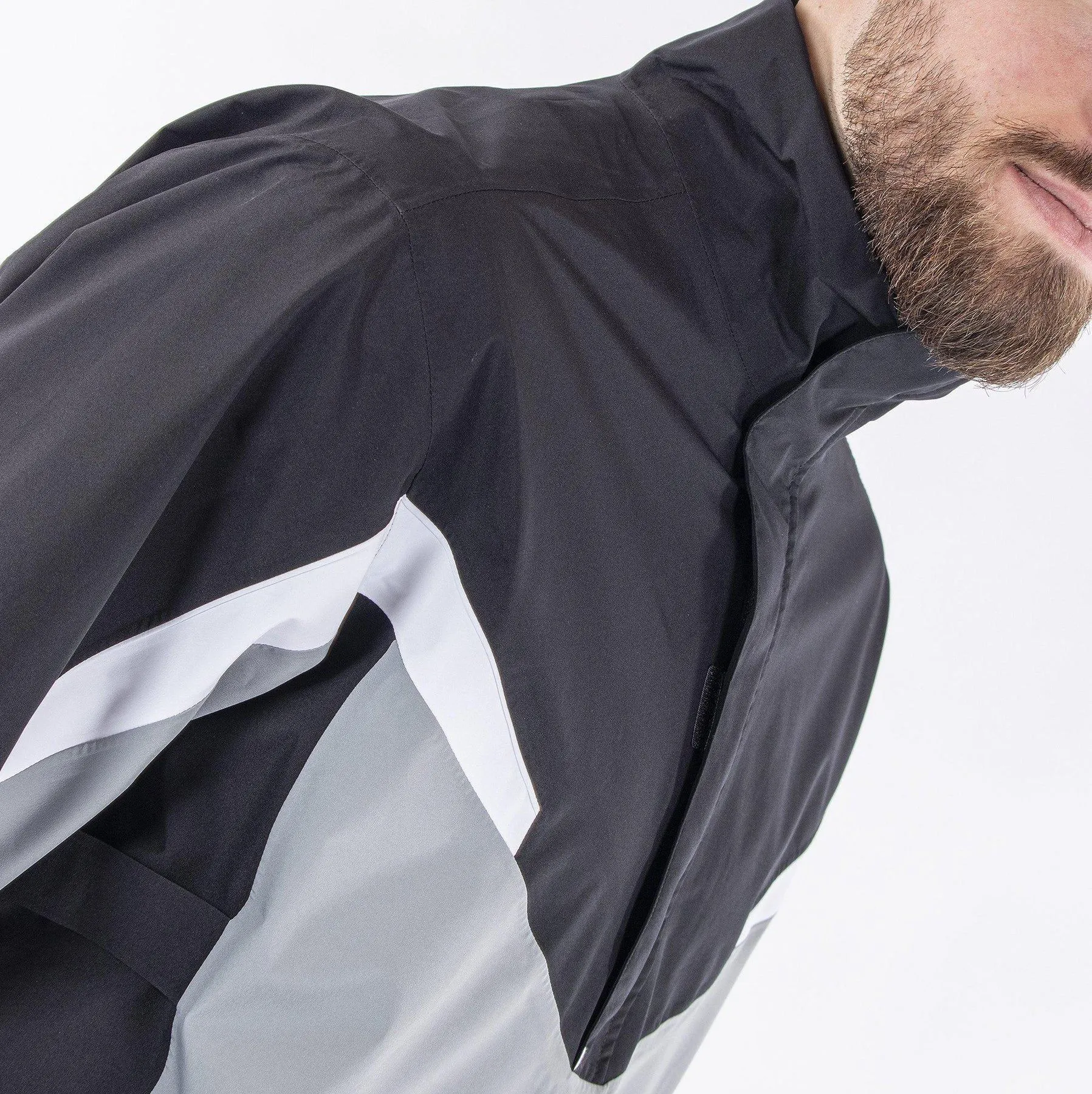 Galvin Green Mens Abe Gore-Tex Waterproof Jacket - Black/Sharkskin/White 7 Galvin Green Mens Abe Gore-Tex Waterproof Jacket - Black/Sharkskin/White - Image 5