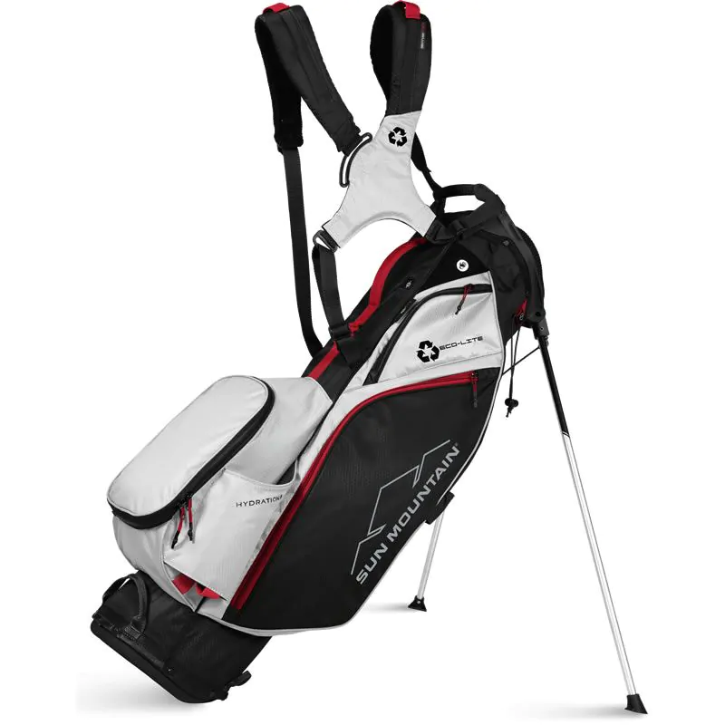 Sun Mountain Golf Sun Mountain 2022 Eco-Lite Stand Bag - Black/White/Red 3 Sun Mountain Golf Sun Mountain 2022 Eco-Lite Stand Bag - Black/White/Red