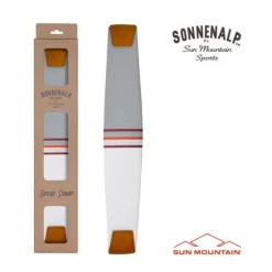 Sun Mountain Golf Sun Mountain 2023 Mid Stripe Strap - White/Cadet/Brick
