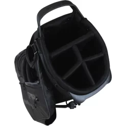 TaylorMade Golf Taylormade FlexTech Waterproof Golf Stand Bag - Black -Golf Bags Shop taylormade flextech waterproof stand bag black n781087 top view aslangolf